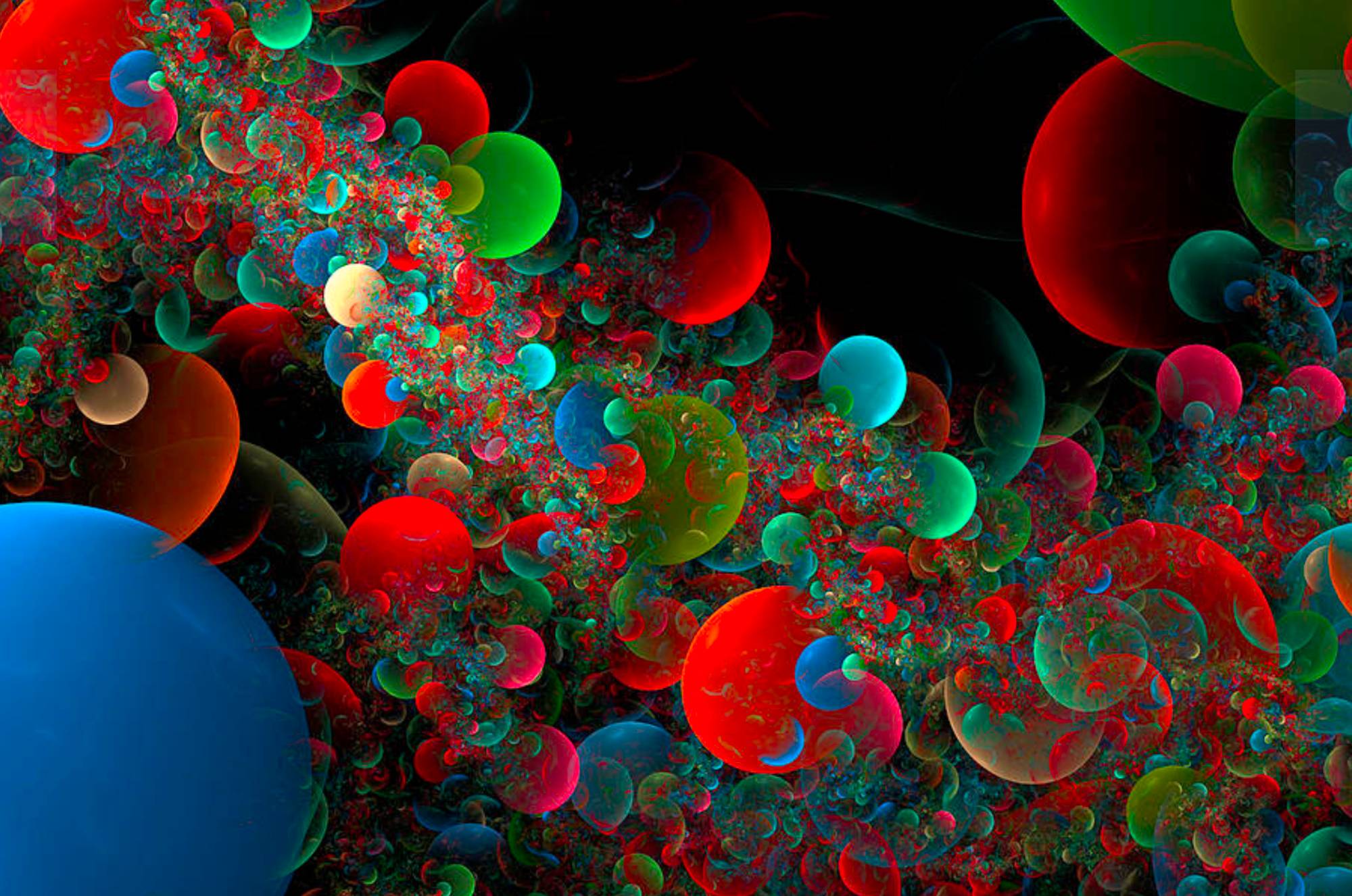 Colorful fractal artwork created by a computer program.